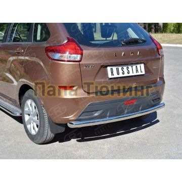 Защита заднего бампера d57 РусСталь для Lada X-RAY 2016-