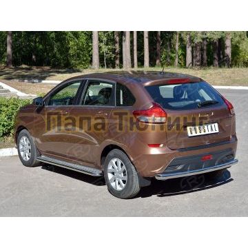 Защита заднего бампера d57 РусСталь для Lada X-RAY 2016-