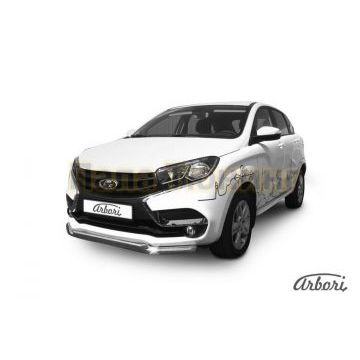 Защита передняя двойная 57-42 мм Slitkoff для Lada X-RAY 2016-