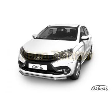 Защита переднего бампера 57 мм Slitkoff для Lada X-RAY 2016-
