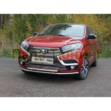 Защита передняя двойная 42-42 мм ТСС для Lada X-Ray 2016-
