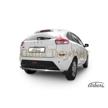 Защита заднего бампера 42 мм Slitkoff для Lada X-RAY 2016-