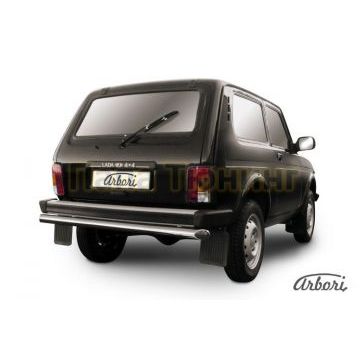 Защита заднего бампера 57 мм Slitkoff для Нива ВАЗ 21213 1976- Защита заднего бампера 57 мм Slitkoff для Нива ВАЗ 21213 1976-