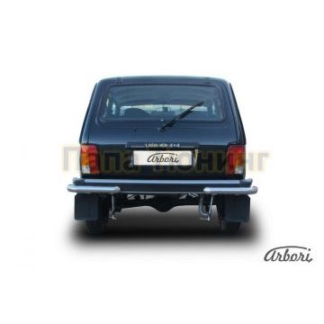 Защита задняя уголки 57 мм Slitkoff для Нива ВАЗ 21213 1976- Защита задняя уголки 57 мм Slitkoff для Нива ВАЗ 21213 1976-