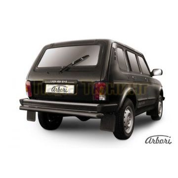 Защита заднего бампера чёрная сталь 57 мм Slitkoff для Нива ВАЗ 2131 1993- Защита заднего бампера чёрная сталь 57 мм Slitkoff для Нива ВАЗ 2131 1993-