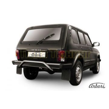 Защита заднего бампера скоба 57 мм Slitkoff для Нива ВАЗ 2131 1993- Защита заднего бампера скоба 57 мм Slitkoff для Нива ВАЗ 2131 1993-