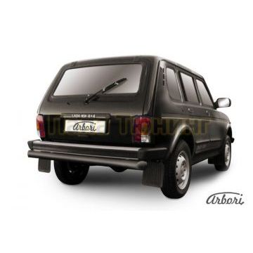 Защита заднего бампера чёрная сталь 76 мм Slitkoff для Нива ВАЗ 2131 1993- Защита заднего бампера чёрная сталь 76 мм Slitkoff для Нива ВАЗ 2131 1993-