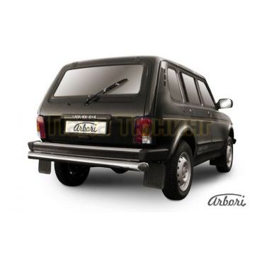 Защита заднего бампера 76 мм Slitkoff для Нива ВАЗ 2131 1993- Защита заднего бампера 76 мм Slitkoff для Нива ВАЗ 2131 1993-