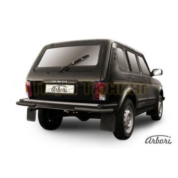 Защита задняя уголки чёрная сталь 57 мм Slitkoff для Нива ВАЗ 2131 1993- Защита задняя уголки чёрная сталь 57 мм Slitkoff для Нива ВАЗ 2131 1993-