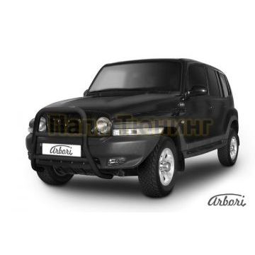 Кенгурин чёрная сталь высокий 57 мм на 5 дверей Slitkoff для Тагаз Tager 2008-2014