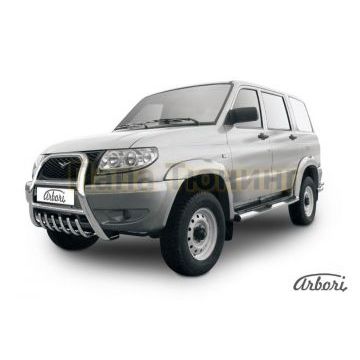 Кенгурин высокий с клыками 76 мм Slitkoff для УАЗ 3163 Патриот 2005-2014 Кенгурин высокий с клыками 76 мм Slitkoff для УАЗ 3163 Патриот 2005-2014