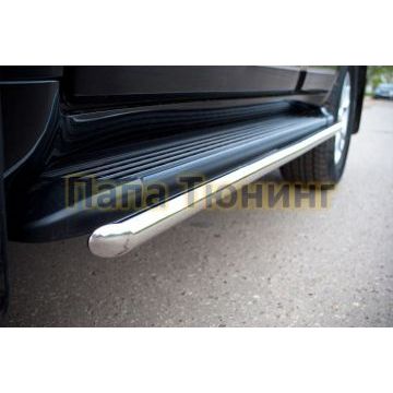 Пороги труба d42 РусСталь для Toyota Land Cruiser 200 2007-2015