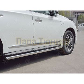 Пороги труба d57 вариант 3 РусСталь для Infiniti QX60 2016-