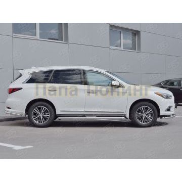 Пороги труба d57 вариант 3 РусСталь для Infiniti QX60 2016-