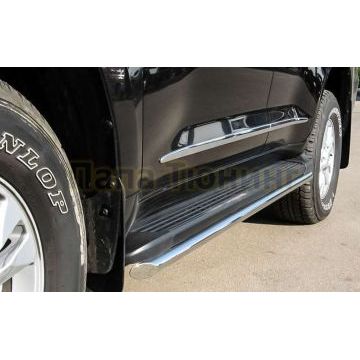 Пороги труба d42 вариант 3 РусСталь для Toyota Land Cruiser 200 2007-2011