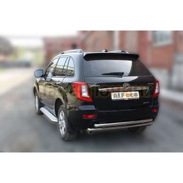 Пороги с площадкой алюминиевый лист 60 мм ALFeco для Lifan X-60 2011-2016