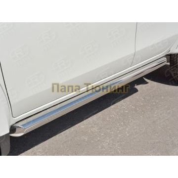 Пороги труба d76 вариант 1 РусСталь для Mitsubishi L200 2015-