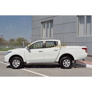 Пороги труба d76 вариант 1 РусСталь для Mitsubishi L200 2015-