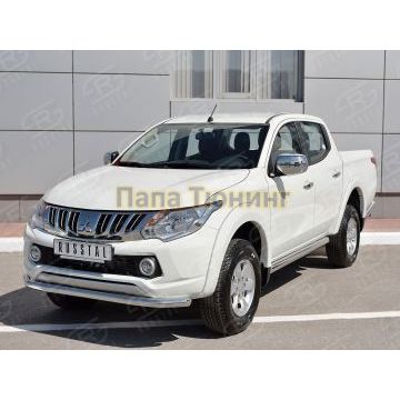Пороги труба d76 вариант 1 РусСталь для Mitsubishi L200 2015-