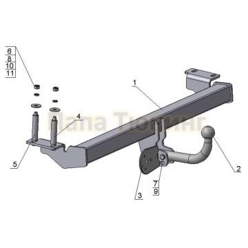 Фаркоп Avtos для Chery Tiggo 2005-2014