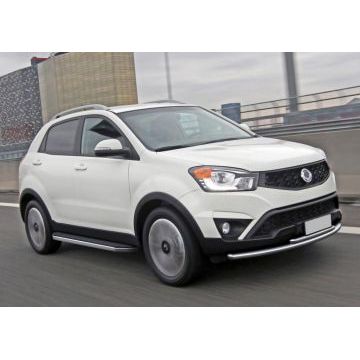 Пороги алюминиевые Rival Premium для SsangYong Actyon 2010-