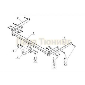 Фаркоп Avtos для Ford Kuga 2013-