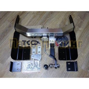 Фаркоп ТСС оцинкованный, надпись Transit, шар E нержавеющий для Ford Transit 2014-