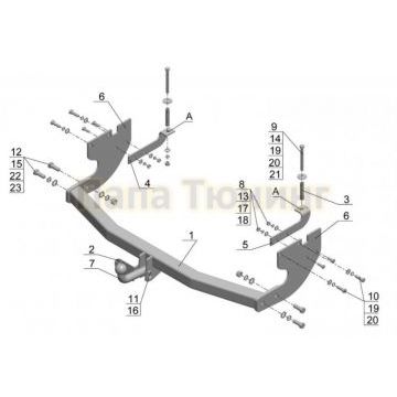 Фаркоп Avtos для Great Wall Hover H3 2010-2014
