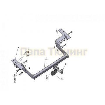 Фаркоп Avtos для Hyundai H-1 Starex 2007-2018