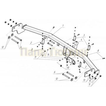 Фаркоп Avtos для Hyundai Santa Fe 2006-2012