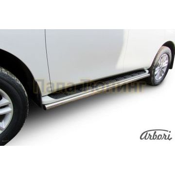 Защита штатных порогов труба 57 мм Slitkoff для Nissan Patrol 2010-