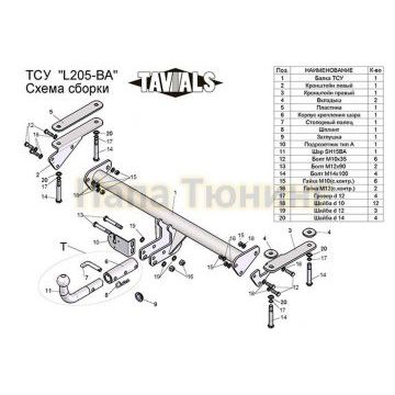 Фаркоп Лидер-Плюс для Land Rover Freelander 2 2006-2015 Фаркоп Лидер-Плюс для Land Rover Freelander 2 2006-2015