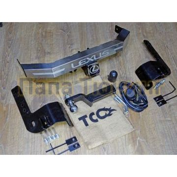 Фаркоп оцинкованный ТСС надпись Lexus для Lexus LX-450d 2015-