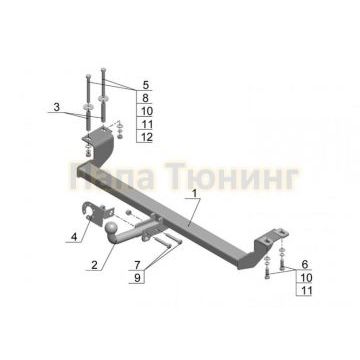 Фаркоп Avtos для Lifan X-60 2011-