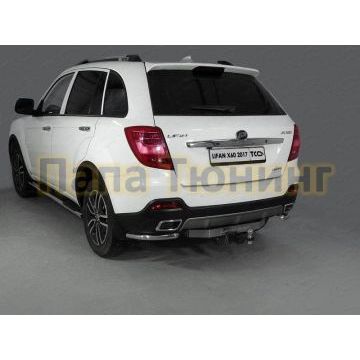 Фаркоп ТСС оцинкованный, надпись Lexus, шар E для Lifan X60 2016-