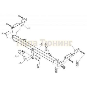 Фаркоп Avtos для Mazda CX-5 2011-2015