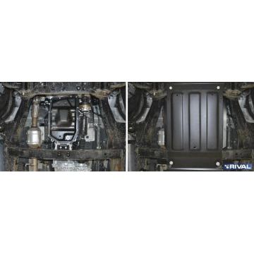 Защита КПП Rival сталь 2 мм Foton Tunland, V - 2.8d; полный привод 2017- 2019