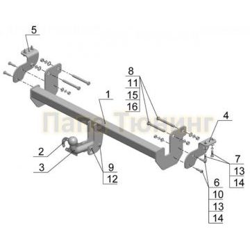 Фаркоп Avtos для Mitsubishi ASX 2010-2013