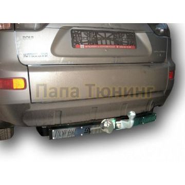 Фаркоп с нержавеющей пластиной Лидер-Плюс для Mitsubishi Outlander 2006-2012