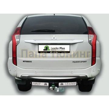 Фаркоп с нержавеющей пластиной Лидер-Плюс для Mitsubishi Pajero Sport 2008-2013