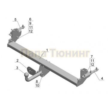 Фаркоп Avtos для Nissan Navara 2005-2015