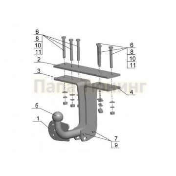 Фаркоп Avtos для Nissan Pathfinder 2004-2009