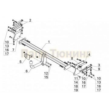 Фаркоп Avtos для Nissan Qashqai 2014-2019