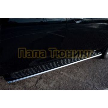 Пороги труба d42 РусСталь для Nissan Patrol 2010-2013