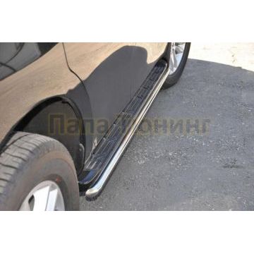 Пороги труба d42 вариант 2 РусСталь для Nissan Patrol 2010-2013