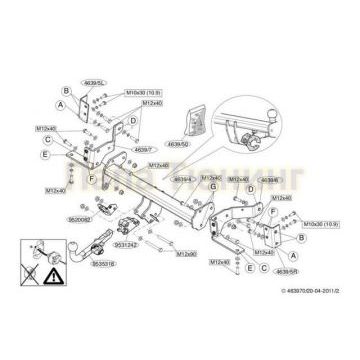 Фаркоп Brink шар BMA съёмный для Opel Antara 2006-2017