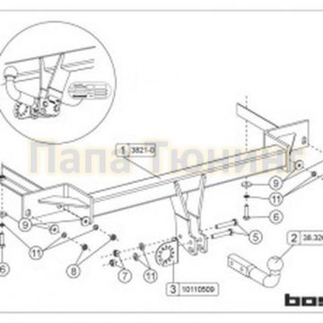 Фаркоп Bosal для Opel Mokka 2012- Фаркоп Bosal для Opel Mokka 2012-