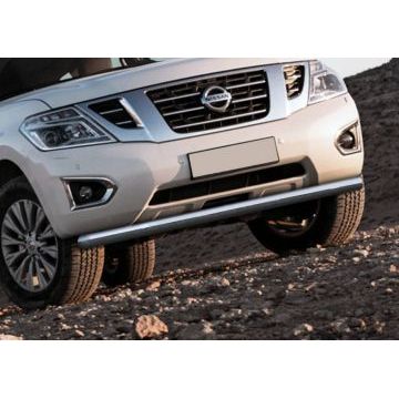 Защита переднего бампера 76 мм Rival для Nissan Patrol 2014-
