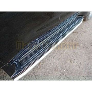 Защита штатного порога 60 мм ТСС для Lexus LX-570 2007-2012 Защита штатного порога 60 мм ТСС для Lexus LX-570 2007-2012