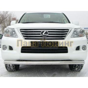 Защита переднего бампера d76 РусСталь для Lexus LX 570 2007-2012